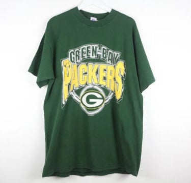 vintage GREEN BAY PACKERS 1990s nfl oversize slouchy vintage football tshirt -- size xl 