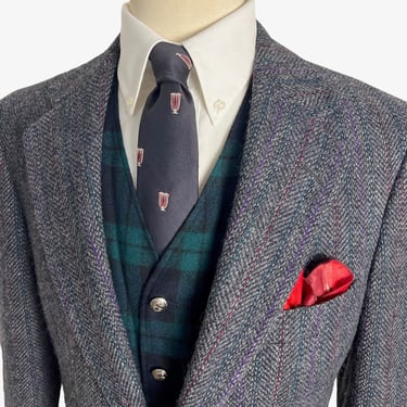 Vintage POLO RALPH LAUREN Wool Tweed Sport Coat ~ size 38 ~ Herringbone ~ jacket / blazer ~ Preppy / Ivy / Trad ~ University Club 