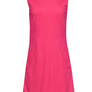 Diane von Furstenberg - Hot Pink Sheath Dress w/ Pockets Sz 8