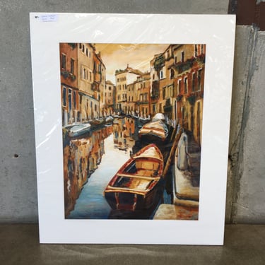 Original Acrylic Painting "Venice Sunset" Signed by Artist