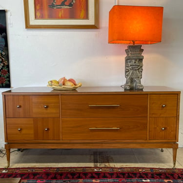 Mid Century Walnut Lowboy Dresser by Kroehler