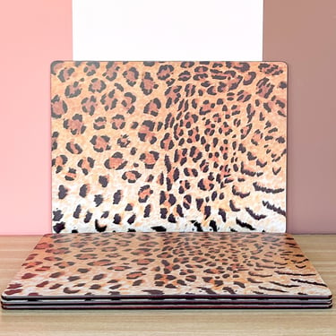 Set of Four Lynn Chase Cheetah Placemats