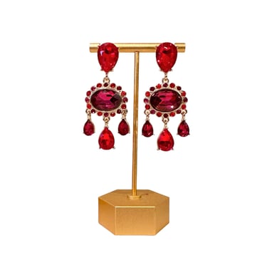 Sample Sale Red &amp; Pink Chandelier Earrings