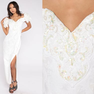 1930's Bridal White Silk Slip Dress With White Lace – Eveliina Vintage