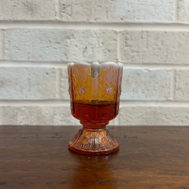 Vintage Fenton Glass Cameo Opalescent Votive / Toothpick Holder 
