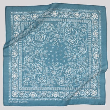 Cotton Rosey Bandana - Faded Blue