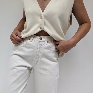 Vintage Bone White Denim