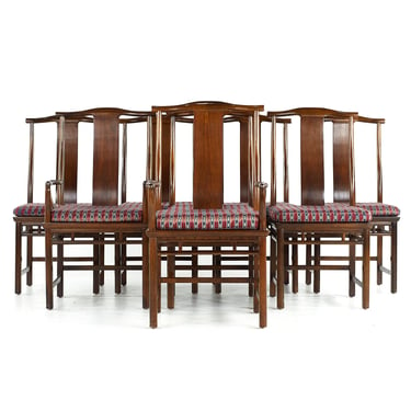 Michael Taylor for Baker Mid Century Far East Dining Chairs - Set of 8 - mcm 