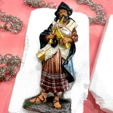 Hawthorne Village Shepherd with Bagpipes Nativity Figurine - The Jeweled Nativity Collection - Resin - Christmas - Replacement 