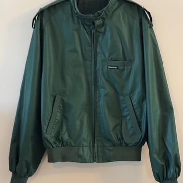 1980's Members Only Racer Jacket size 42 Green 