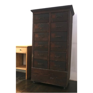 Antique industrial apothecary cabinet on casters-NO shipping Richmond, VA pick up only 