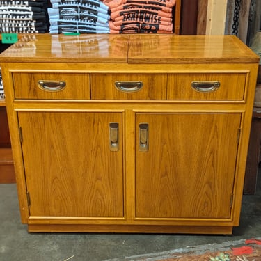 Vintage Oak Bar Cart