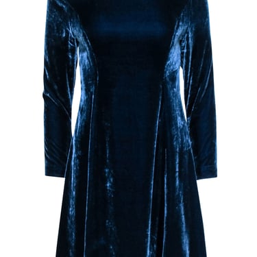 Ralph Lauren - Teal Velvet Long Sleeve Dress Sz 6