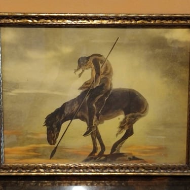Vintage Frederic Remington Lithograph End of the Trail Western Art 13x10 