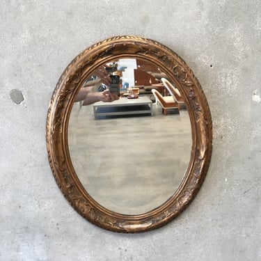Antique Oval Beveled Mirror