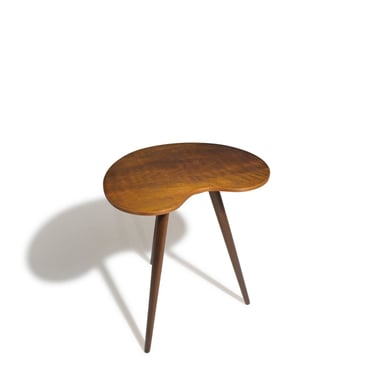 Danish Edmund Jorgensen Walnut Kidney Shape Side Table