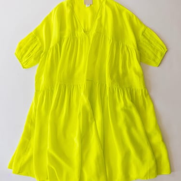 Airi Dress in Fluoro Yellow
