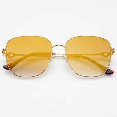 Lea Round Sunglasses - Gold Mirror