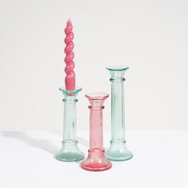 Glass Candle Holder Trio 