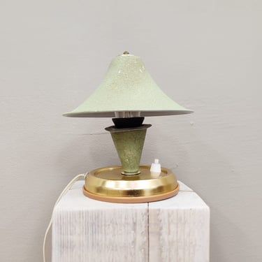 Vintage Mushroom Table Lamp | Bedside Light | Green Lamp | RUL Leskovac | Yugoslavia | 60s | 