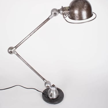 FRENCH INDUSTRIAL JIELDE MODERNIST LAMP DOMECQ FLOOR LAMP  2  Stripped metal