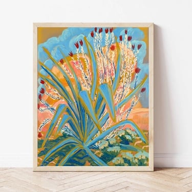 Agave Ocotillo Plant Framed Print