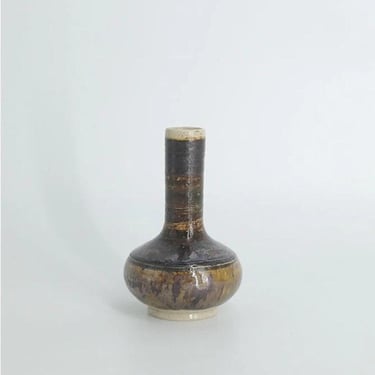 Mid-Century Scandinavian Modern Collectible Small Stoneware Vase No. 13 by Gunnar Borg for Höganäs Keramik, 1960s 