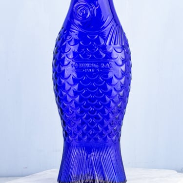 Cobalt Glass Fish Carafe