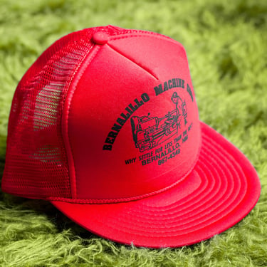 Vintage 1990s Trucker Hat - Snapback - New Mexico - Bernalillo Machine Shop 