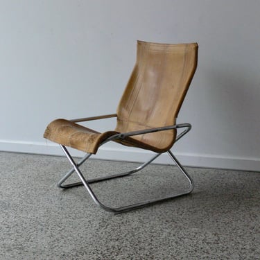 NY Leather Folding Chair by Takeshi Nii (2 Available) 