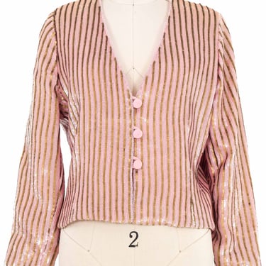 1980s Escada Candy Striped Crop Jacket