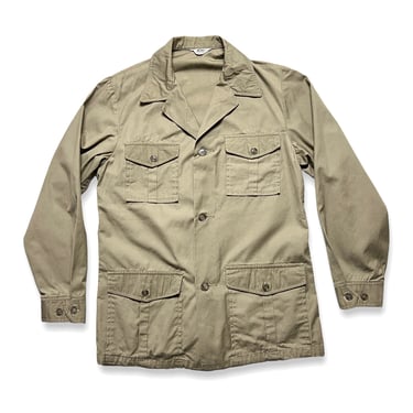 Vintage 1960s Cotton Poplin SAFARI Jacket ~ size S ~ Hunting / Shooting / Sport 