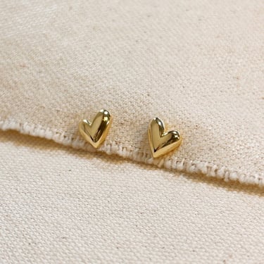 Mini Uneven Heart Stud Earrings