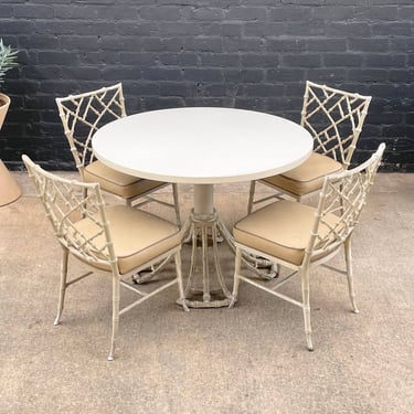 Vintage Mid-Century Modern Bamboo Style Patio Set by Phyllis Morris, c.1960’s 