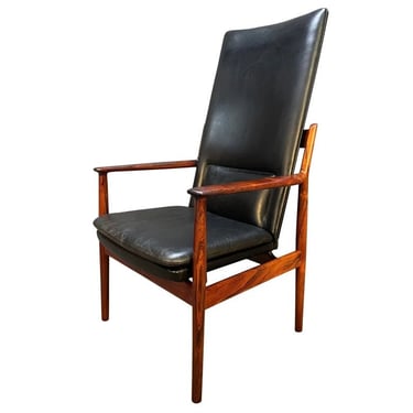 Vintage Danish Mid Century Modern Rosewood Executive Chair by Arne Vodder for Sibast 