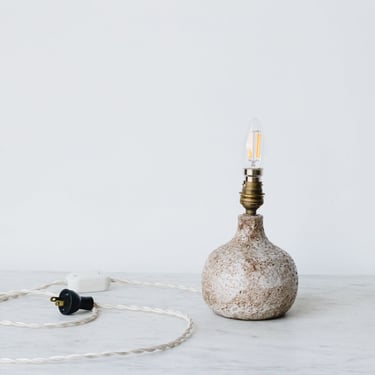 Petite Speckled Stoneware Lamp
