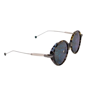 Christian Dior - Green Tortoise Print Round "Umbrage" Sunglasses