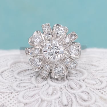 Lambert Bros Diamond Flower Ring c1950