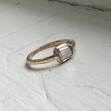 Natural Rosecut Diamond Alternative Engagement Ring Funky Gold Low Profile 