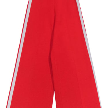 VERONICA BEARD - Red Orange Wide Leg Side Stripe Pant Sz XS