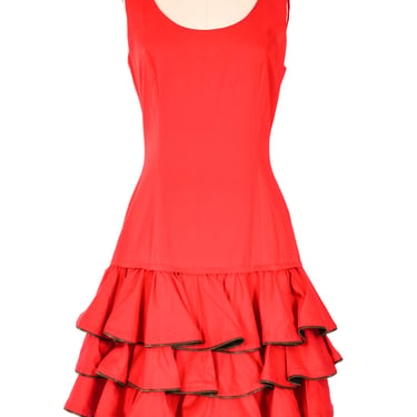 Moschino Red Ruffled Dress