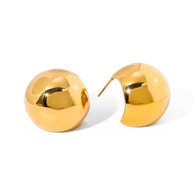 Luna Gold Ball Earrings