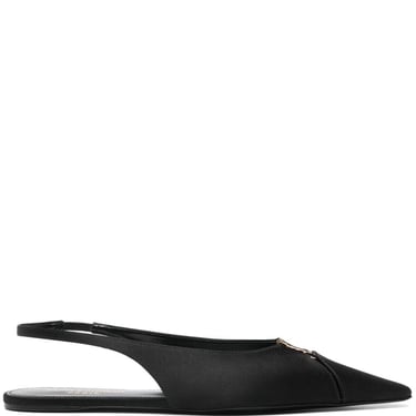 Saint Laurent Paris Women Ballerine Slingback Babylon In Crêpe Satin