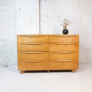 Vintage MCM 8 drawer solid maple dresser by Heywood Wakefield #2 | Free delivery in NYC and Hudson Valley areas 