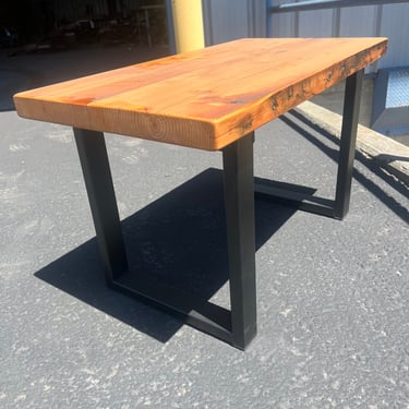 Coffee table. Reclaimed wood coffee table. Wood and steel table. Reclaimed wood bench. Old coffee table. End table. 