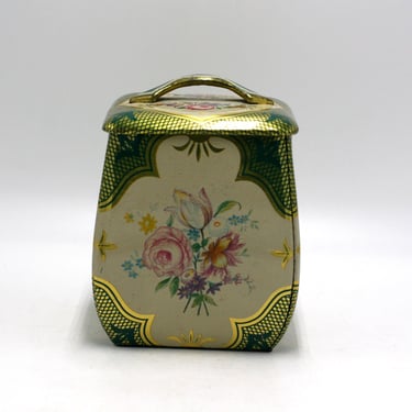 vintage Floral Tin made in West Germany 