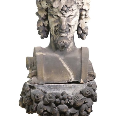 Antique Vanderbilt Hotel Terra Cotta Dionysus Bacchus Bust – Q279253