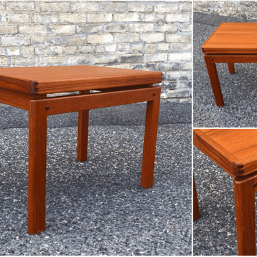 Floating Top Teak Accent Table 