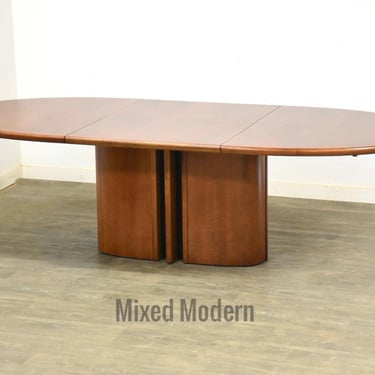 Danish Modern Teak Butterfly Leaf Dining Table 