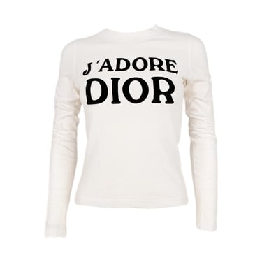Dior J'Adore White Logo Long Sleeve